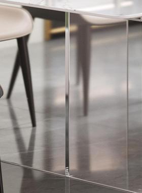 新款意岩式极长方形餐椅组合亚小户型64038简家用悬浮岛台克力板