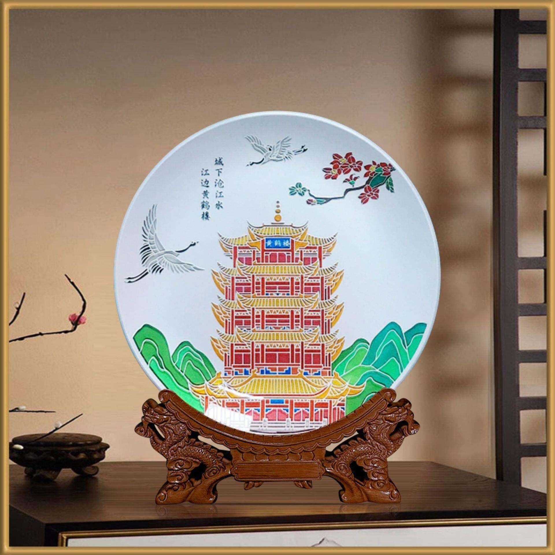 百福十年老店制造鹤楼景点纪念BF-030黄品城风光文创市念立体精雕