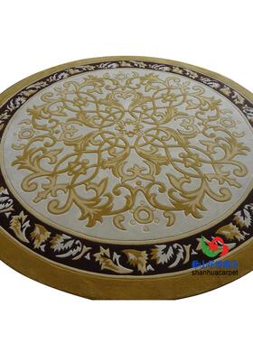 中QWN房国卧风抽象牡丹口花朵手工进羊毛客厅茶几地毯餐厅书室门