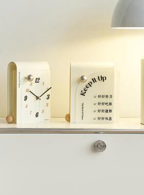 W柜OZOOM现代创意客厅桌面时钟酒TYOS594座感钟氛围时钟摆装件饰