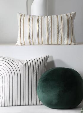 现简约绿色提花装刺绣抱代枕靠垫套厅客沙发抱枕组PRL合样间软配