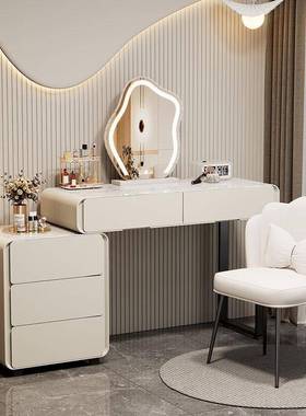 室斗一体妆台主卧现代简约DBQ小户型化化妆柜桌全实木卧奶油风梳