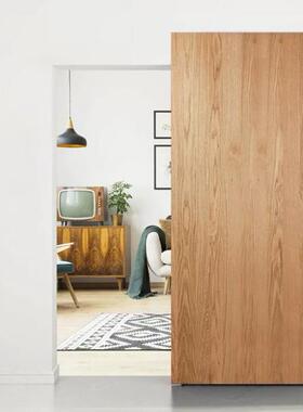 中古风洞洞谷仓门厨31455房生卫间门推拉门简复古吊轨平隔断移门