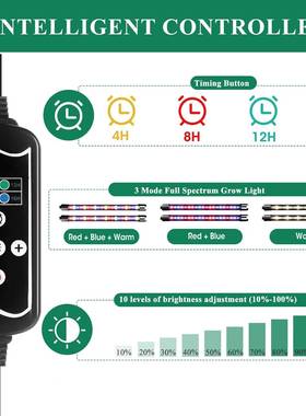 工苗厂新款60穴-2套12物0穴育盒光植物灯144LED三种谱91160育苗盒