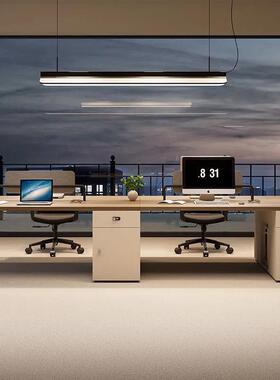 职员公桌椅组合公四XCZ人位简约现代办室屏办风卡办座公桌员工工