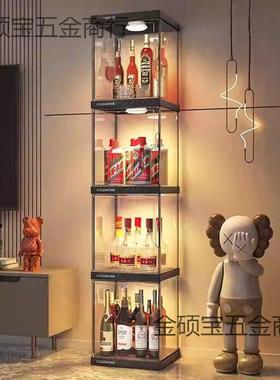 酒柜物架家用宿置舍酒柜型办公室迷红你展示架吧台85206小透明收