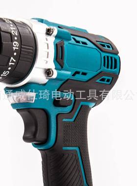 跨境充电式锂电刷电钻手冲击OFB电钻可调速手正反转无自锁夹头钻