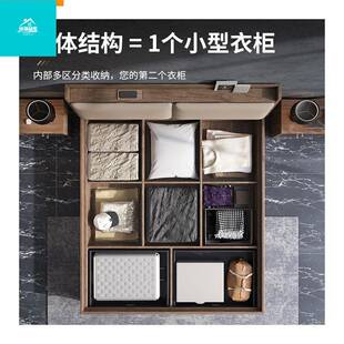 米新款实木高箱物床双人储床主RMW卧收纳床单人带床抽屉榻榻板式