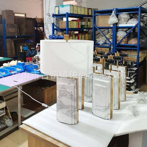 新中式大理石方现灯TD823具设计师样板房客代厅书房床头艺术主形