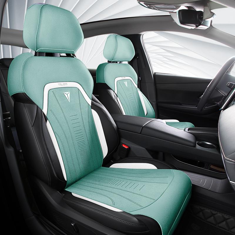 深蓝SL0专用汽车坐垫四季座套鞍马垫翻663毛皮半包通风s座l033椅