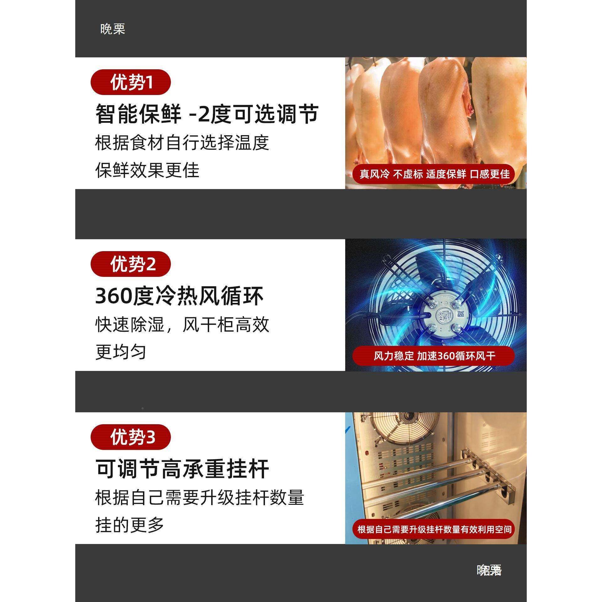 博睿徕晾鸭柜CIS用商烧鹅烧腊烘干机晾除胚烤鸭风干保鲜湿晾胚柜