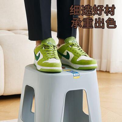 胶庆红色塑料凳子加厚家凳用婚高凳客厅经济型86616凳时尚板凳