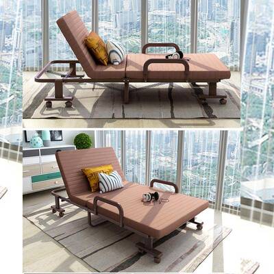 Foldin午bed折叠g床办公室用午休XRQ睡陪护单人床双人床酒家店加