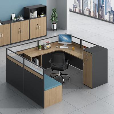 公员职桌加司大办公桌工位办公室带风休息床UJW办公桌屏卡位L型卡