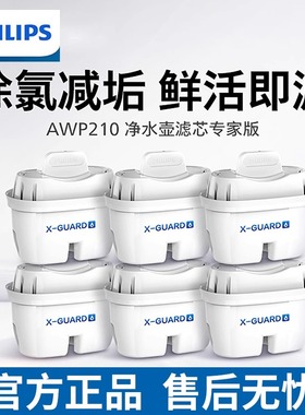 飞利浦净水壶除氯减垢滤芯AWP210适配WP2814/2813和碧然德滤水壶