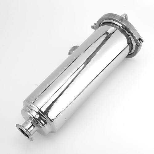 304不锈钢快装POQ角式卡过级滤器卫生卡箍式盘焊接直角道管双联过