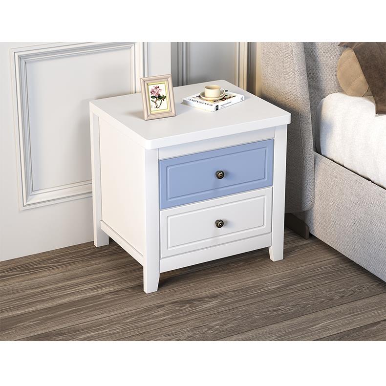 实木床头柜现代简约柜轻奢小型卧室床床边美式床头柜收柜纳美式储