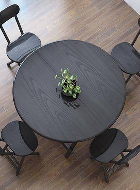 子折叠SRG8Xs3W餐桌家用吃饭台桌摆摊桌户外叠桌桌便携圆桌阳简易