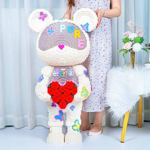 超大号积木人摆颗940件钢铁侠玛丽多种大粒摆件积木红玩具机器厂