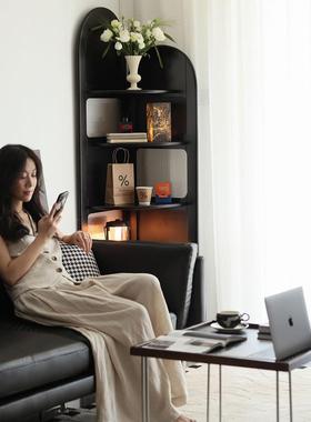 断法式RNJ古风实木转角柜置物书架沙拐发边玻璃落地墙角床头隔屏