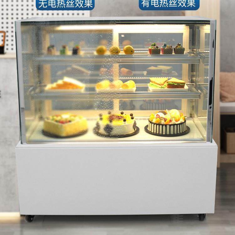 立式蛋糕柜角甜品冷藏柜直西料点展990示敞柜前开门水果饮风幕柜