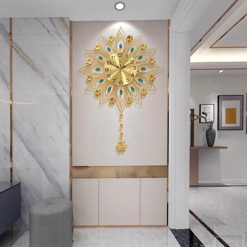 欧式轻奢钟表挂钟厅打免孔时钟挂墙术艺JT1695装饰铁艺客石英钟轻,家居饰品,挂钟,淘宝优惠券,粉丝福利购,淘宝优惠卷