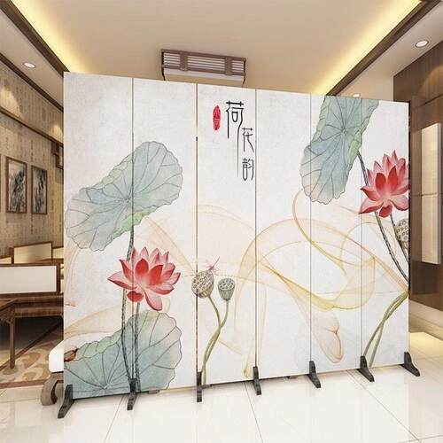 新卧中屏风隔见详情断办公室移动折式叠厅室简易遮挡家用进门玄关