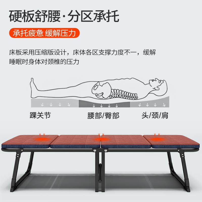 木板床硬折叠携床简单人易办公室MBC午休家用陪护便板午睡