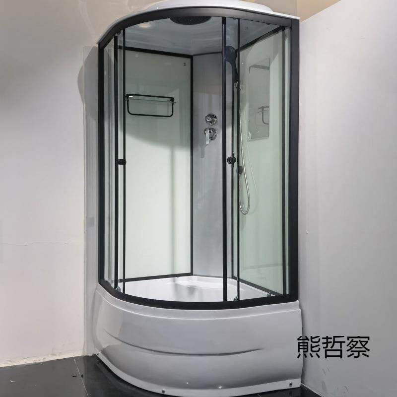 整体淋浴隔房浴化玻璃弧扇钢形断洗澡家288用室一体式封闭沐浴房
