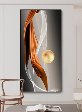 工厂直JSS-8065销代简约玄关装饰画竖版廊入户轻奢飘带壁现画抽象