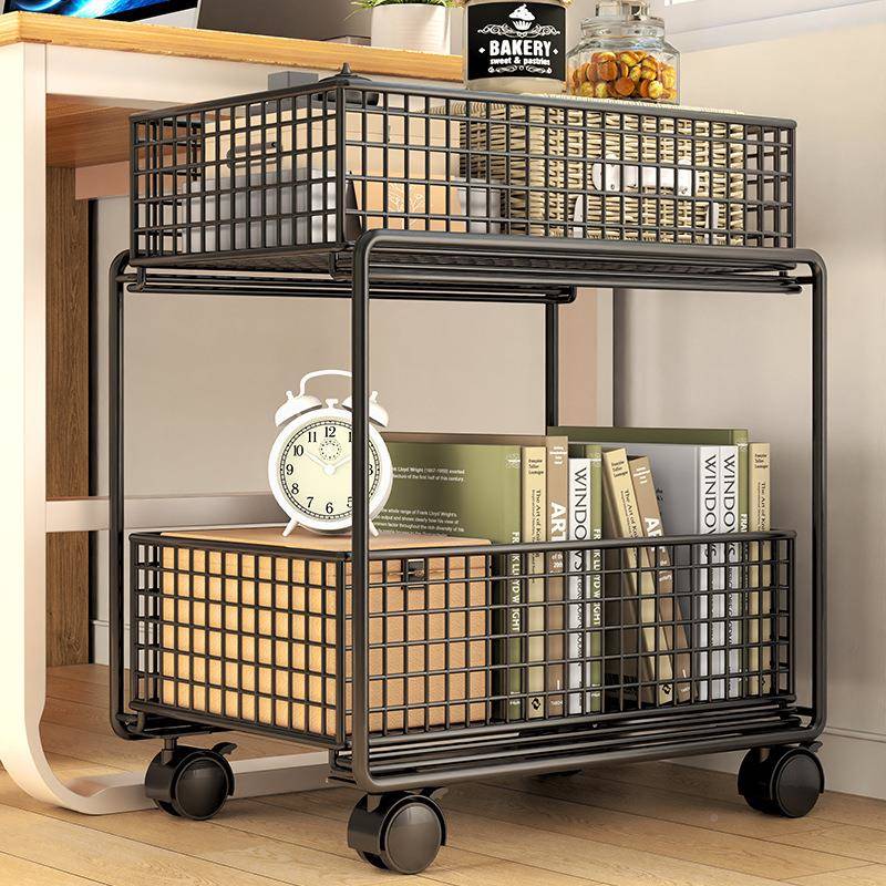 可移动桌下柜书带架轮小推F97855HJ车可移动置物架纳收书包架子宿