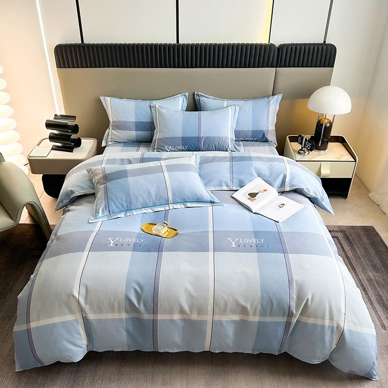 9QXC纯棉加厚秋磨毛件套1新00冬品1.8m2四米床单被套双人F76STJJ8