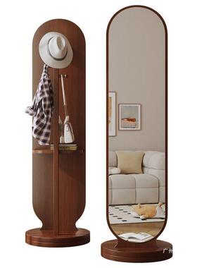 身镜落镜家用旋转穿FUO衣镜试衣镜女生卧室帽宿舍全可移地动衣架