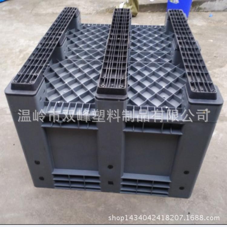 塑料卡板箱加WID强加色*厚托盘箱12001000*60带盖周转箱蓝厂7家