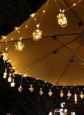 太阳ZEM能彩营灯皮线灯灯灯串户外阳花台园庭院露氛围天幕星星装