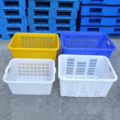73030胶箩筐EBD大塑料果蔬周转箩塑周转拣号货筐可套8叠快递物流