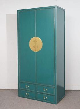 中全实式木衣复柜卧室古榆彩木漆衣橱60031大容量高柜收纳装饰柜