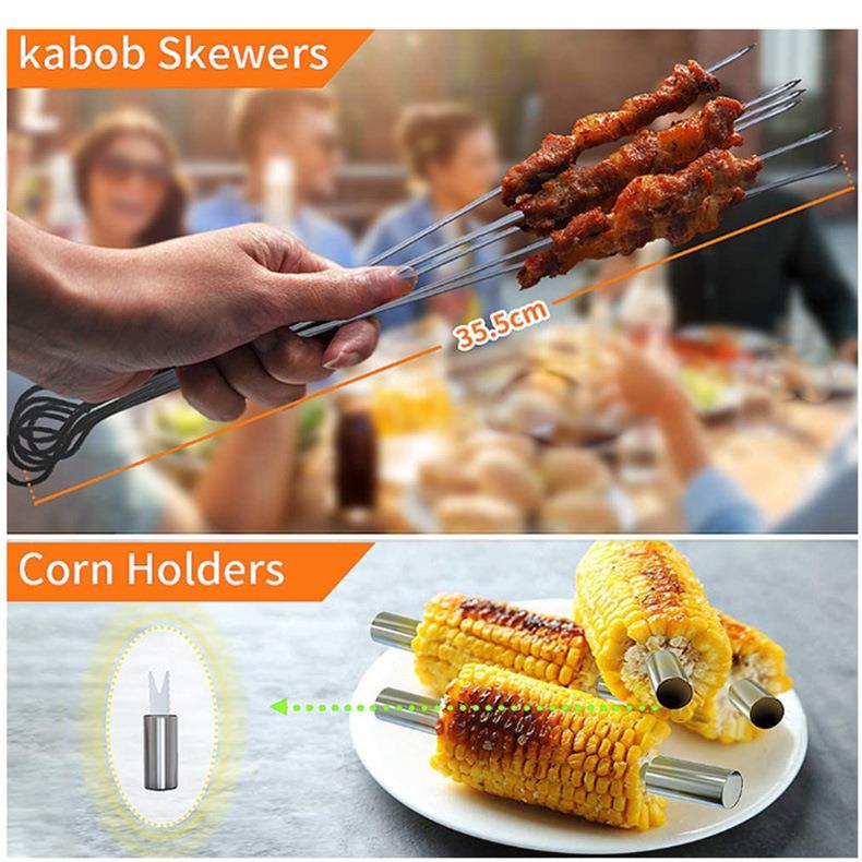 烧烤B具4装1件套装工围裙包不610锈钢烤具商品BQ烤具组合