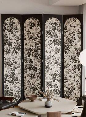 断法办式复古屏风隔挡客厅遮公室玄关60657装饰可折叠复古高端移