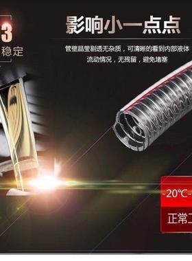 50mm软管透钢c丝管农用抽水pv钢丝软管软GDR柴水管油明超厚3寸软