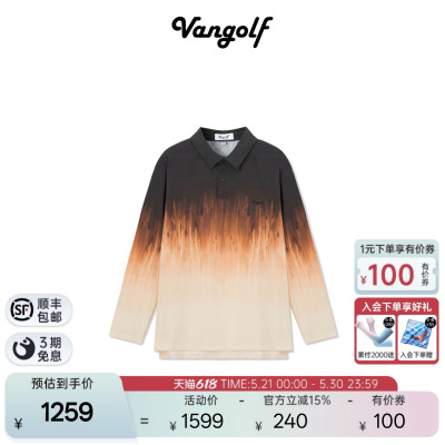 VANGOLF高尔夫POLO长袖衬衫
