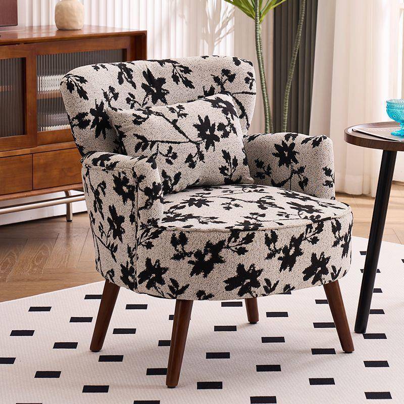 美复单人CSI沙发家古用小户小型阳台客厅卧室民宿中古风布艺式沙