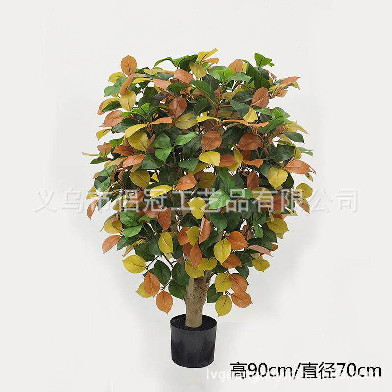 仿真假树绿植球形型物茶树QIP盆栽室植庭内客厅酒店院摆件装饰大