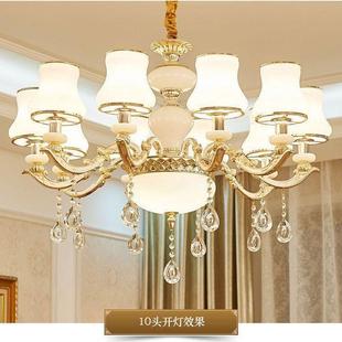 客厅吊93灯欧式 简水晶约灯简厅欧餐厅卧室灯别大吊灯l墅ed灯具