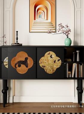 法式中古风玄柜4172c0cm30m客厅餐边柜走廊过道装极关窄复古饰柜