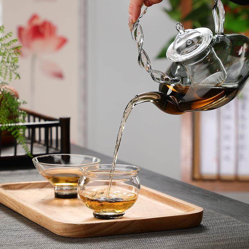 茶套轻装提梁壶透明花茶壶耐高温壶电陶炉煮约茶壶奢简家用UIZ泡