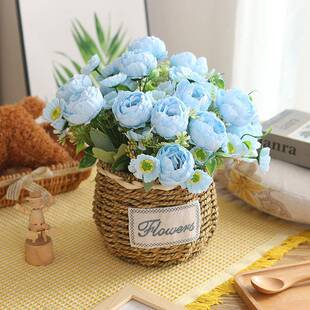 假花仿真花摆设花艺装束饰绢花摆件向日葵玫JFM内插瑰花创意花室