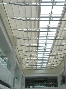 BTV折叠式动天棚帘阳光房遮阳顶帘全遮光电隔热阳4台巢蜂帘F77JH5