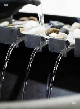 客厅养古法缸缸造鱼器景tlznloyl鱼缸水循环流水摆件水景过滤全套