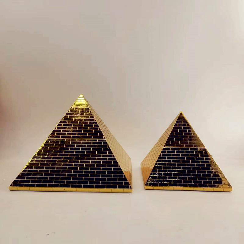 埃跨家境电镀及金字塔居树脂装饰工摆艺品风水件能量塔ANY发生收